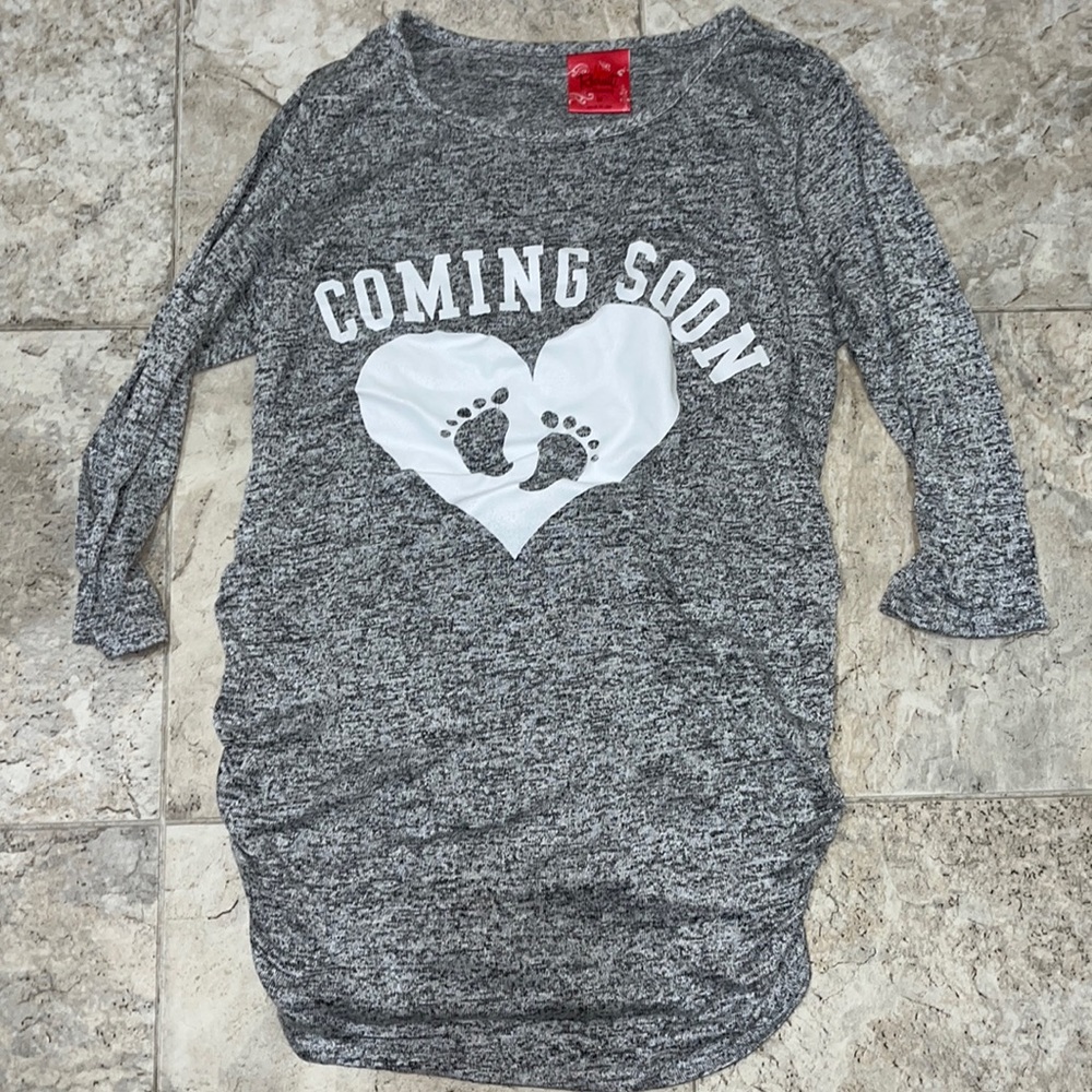 Medium New Recruit Maternity Coming Soon top